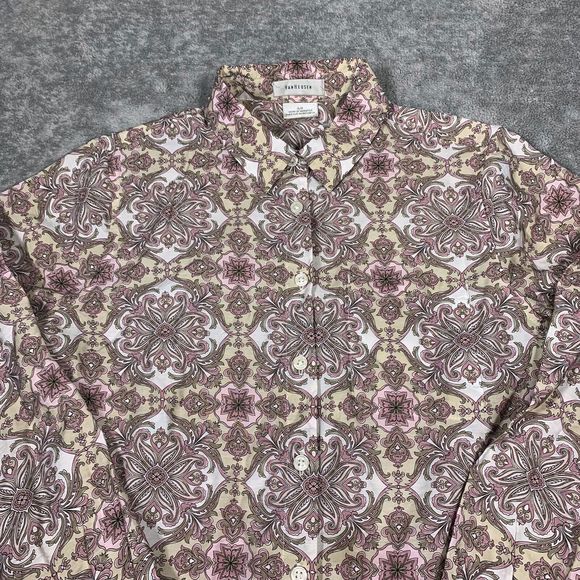 Van Heusen Damask Pattern Button Pocket Blouse Shirt Size Small Petite Women’s - Picture 5 of 12